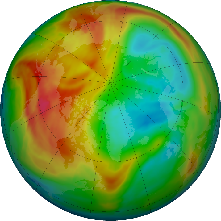Arctic ozone map for 27 January 2018
